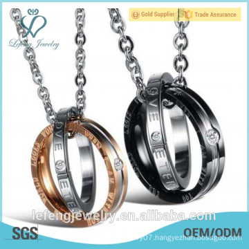 Elegant jewelry factory price stainless steel necklace matching couple necklaces